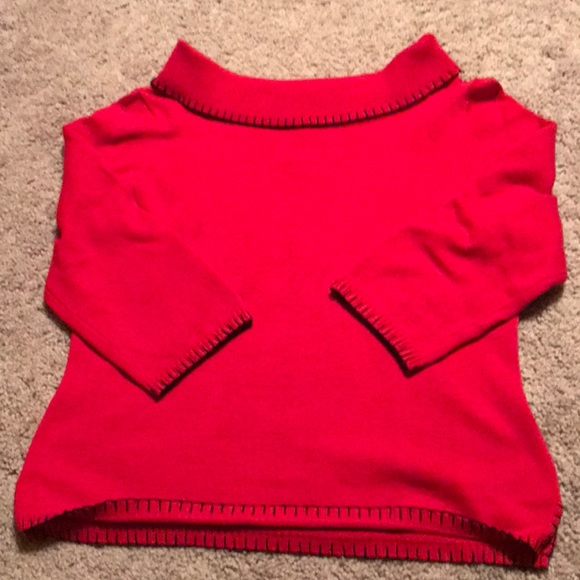 Rafaella Sweaters - ⭐️NWOT! Rafaella Red and Black Boat Neck Size M